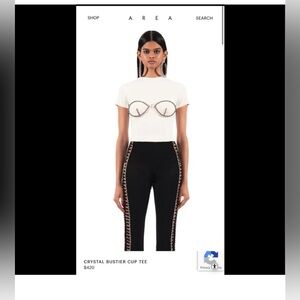 Area CRYSTAL BUSTIER CUP TEE